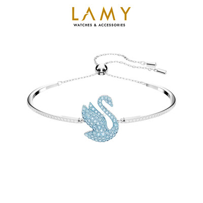 Vòng tay LAMY Iconic Swan Blue Crystal Bracelet Silver 2097