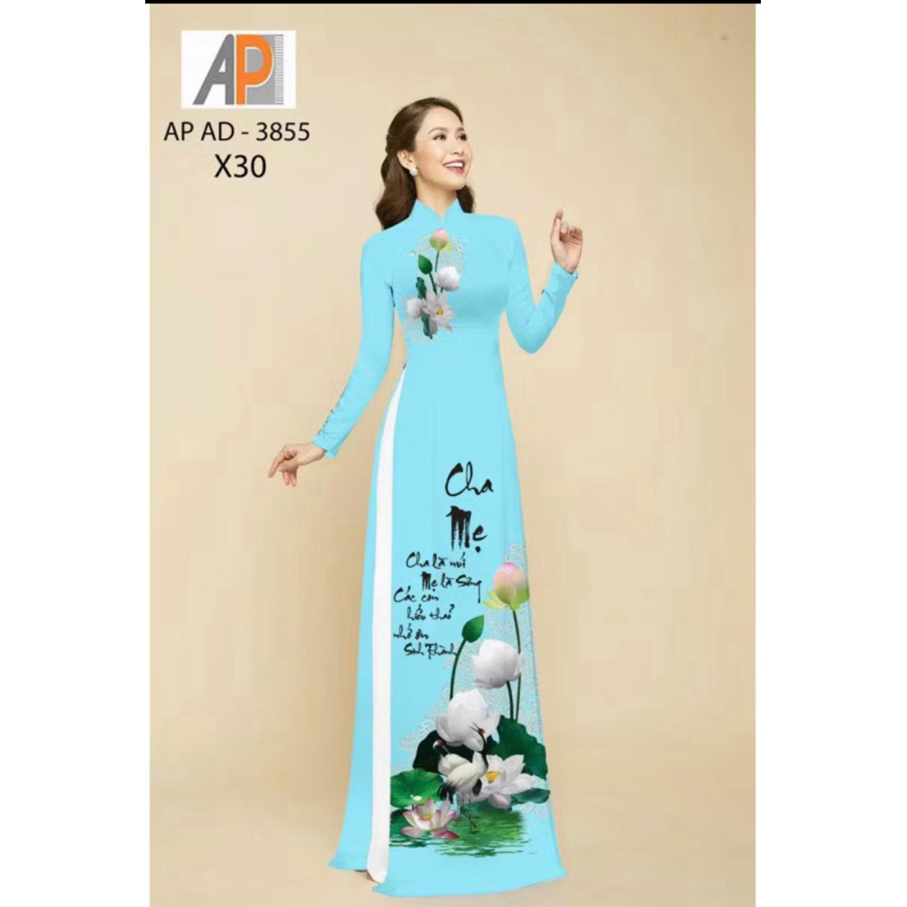 Vải áo dài in hoa sen