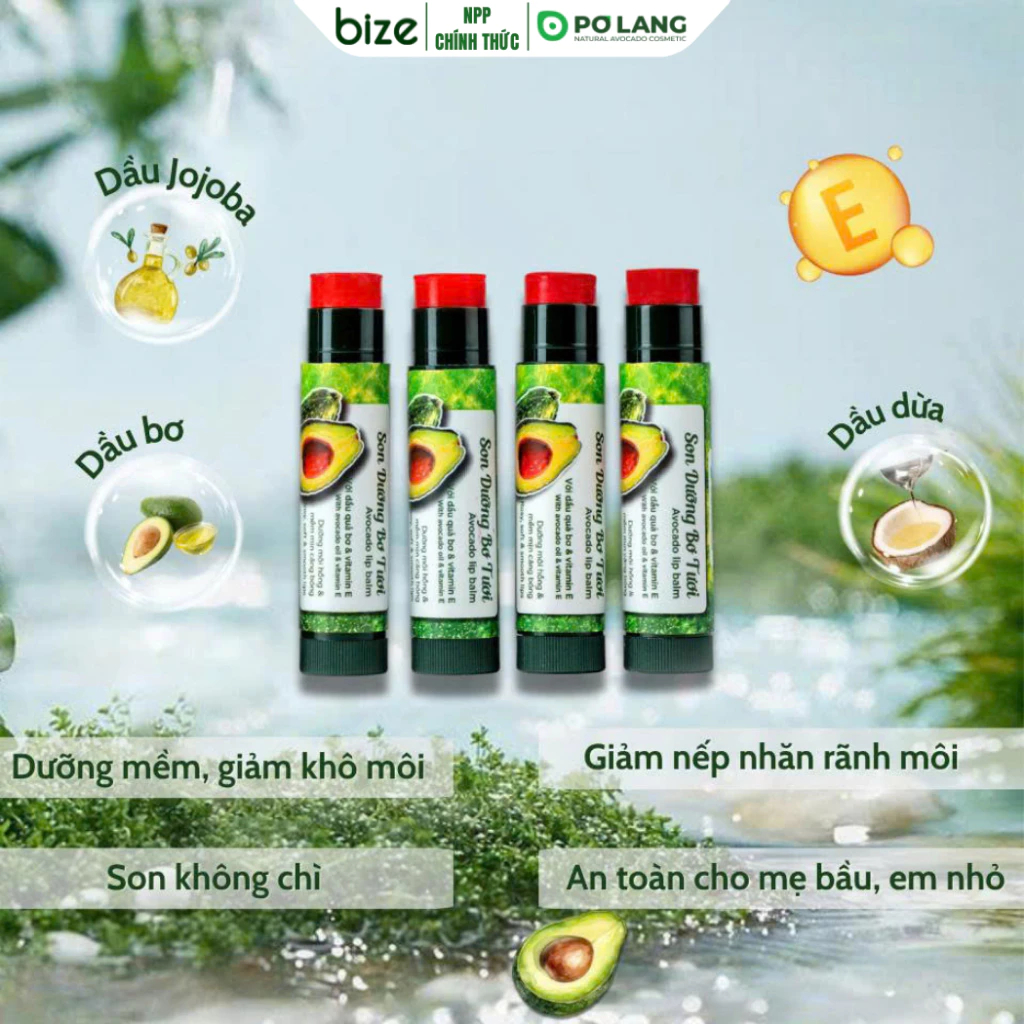 [Top Value] Son dưỡng môi Pơ Lang son giá gốc son dưỡng môi có màu đỏ cam A01 an toàn cho mẹ bầu và 