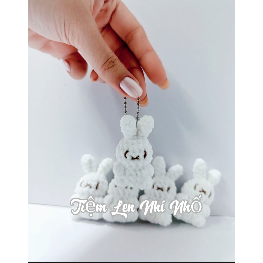 MÓC KHÓA THỎ MIFFI MINI (len nhung)