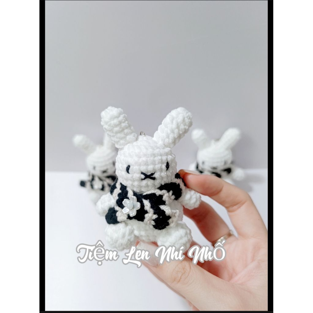 MÓC KHÓA THỎ MIFFI (len nhung)