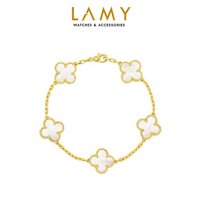 Vòng tay nữ LAMY Dual Lucky Four Leaf Flower Bracelet Gold 2098