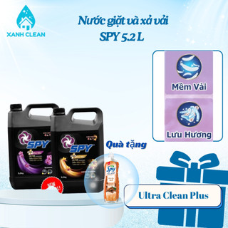  Nước giặt xả SPY Ultra Clean Plus 5,2KG khử mùi Sạch Sâu Thơm Lâu Nước Giặt Thơm Lâu Đậm Đặc 