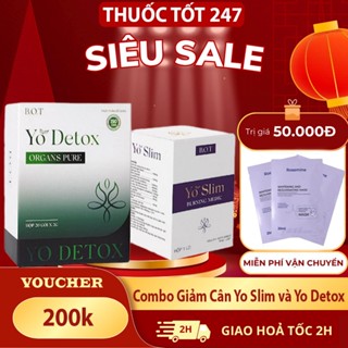  Giảm Cân Yo Slim và Yo Detox Chính Hãng B.O.T tặng kèm Sbody giúp Giảm Cân An Toàn Hiệu Qủa giảm 2-3 Kg Sau 15 Ngày 