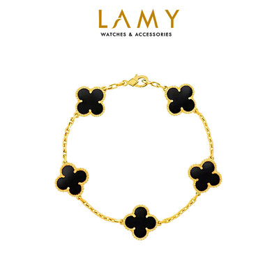 Vòng tay nữ LAMY Dual Lucky Four Leaf Flower Bracelet Gold 2118