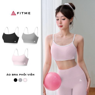 Áo bra tập gym yoga nữ Fitme Glow phối viền nâng ngực chất thun thể thao cao cấp BRGL02