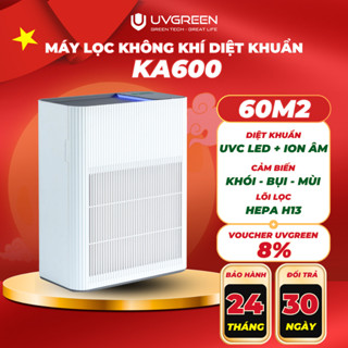   UVG  Máy Lọc Không Khí Diệt Khuẩn UVGREEN KA600 60m2 Công Nghệ UVC Led Và ION ÂM Lọc Bụi Mịn 