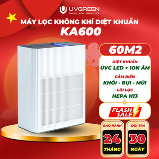   UVG  Máy Lọc Không Khí Hút Mùi Diệt Khuẩn UVGREEN KA600 60m2 Công Nghệ ION ÂM UVC LED Lọc Bụi Mịn 