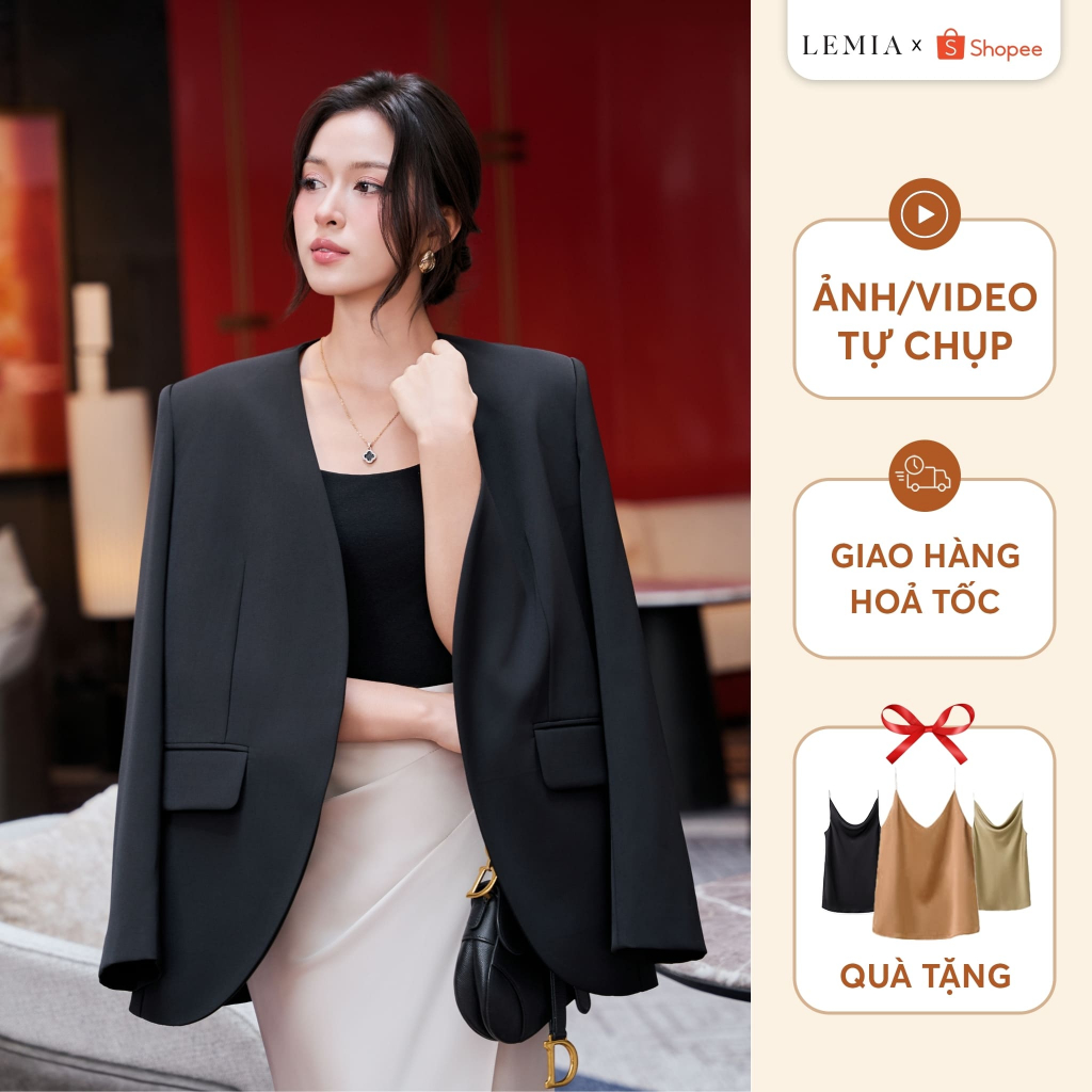 ÁO VEST KHÔNG CỔ VAI VUÔNG BASIC by LEMIA Design – Mã: 25AV020