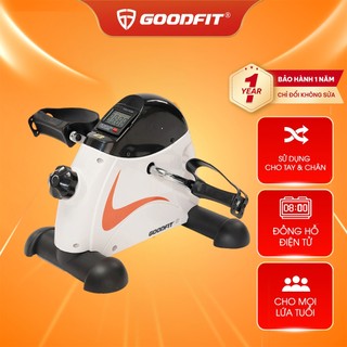 Xe đạp phục hồi chức năng GoodFit GF001PA tùy chỉnh độ nặng, xe đạp mini tập thể dục có màn hình LCD