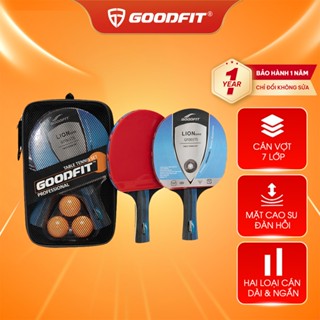  Bộ 2 vợt bóng bàn tặng kèm 3 bóng chính hãng GoodFit GF001TS cốt vợt 7 lớp mặt mút đàn hồi 