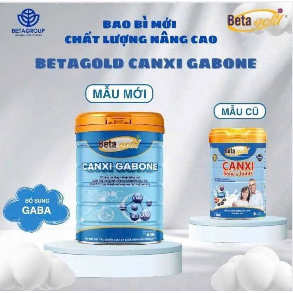[Mẫu mới] Sữa Betagold Canxi GABA 800g
