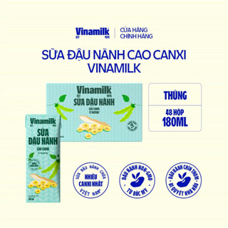    Date T05 2026  Thùng 48 hộp 180ml Sữa đậu nành cao canxi Vinamilk 