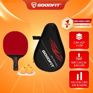 Vợt bóng bàn tặng kèm 3 bóng GoodFit cốt vợt 9 lớp đạt chuẩn chất lượng GF002TR 