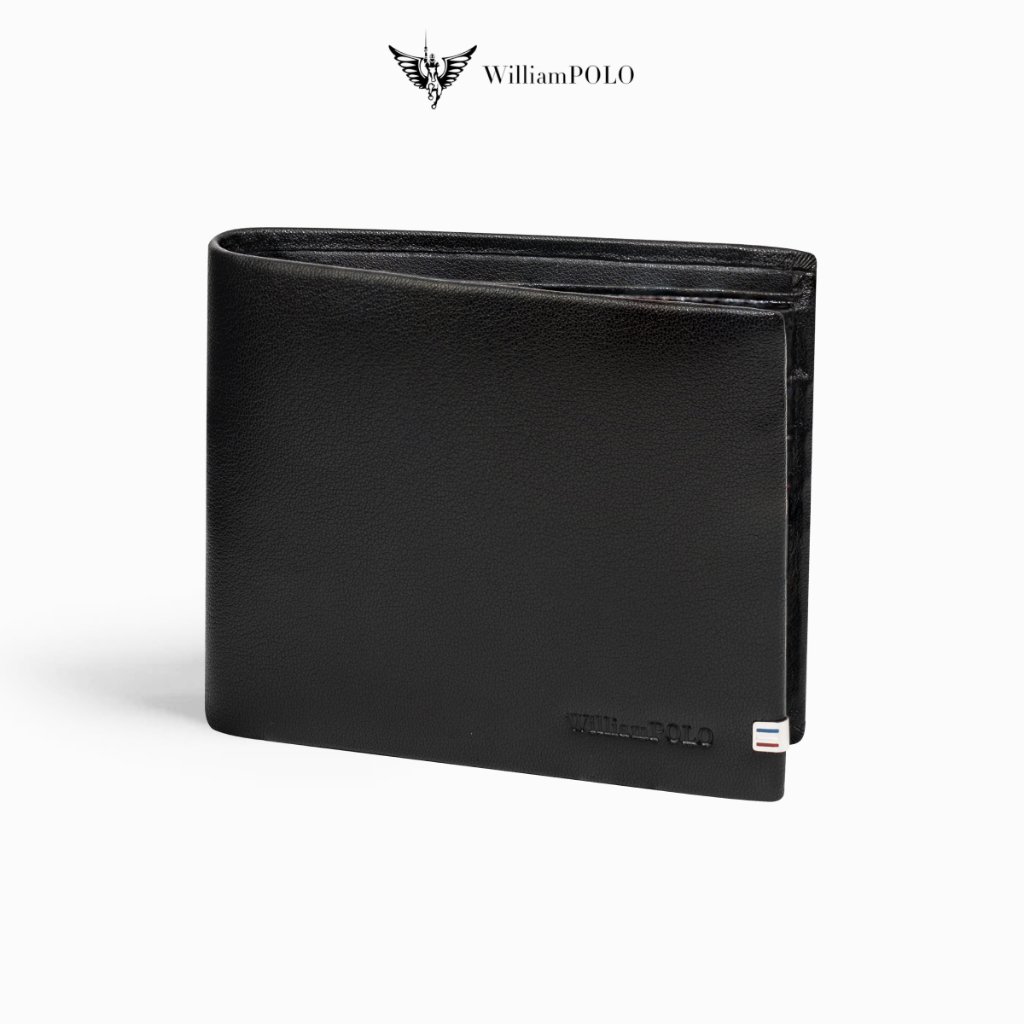 Ví nam da bò cao cấp Williampolo thiết kế đơn giản tặng kèm túi và hộp POLO201500