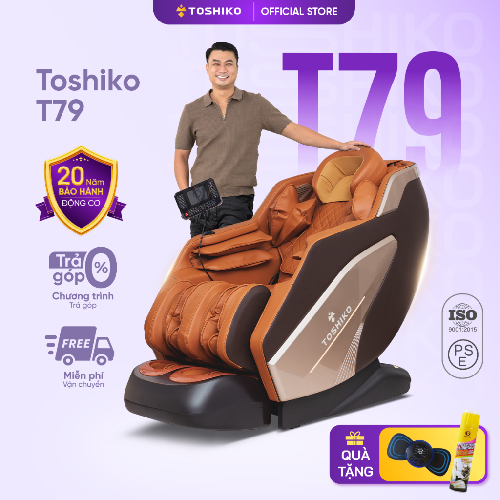 Ghế massage trị liệu toàn thân TOSHIKO T79 Có Màn Hình Cảm Ứng Bảo Hành 20 Năm sử dụng công nhiệt hồng ngoại cao cấp