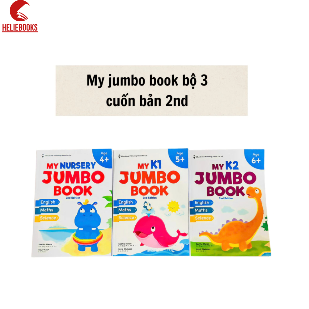 Sách - Jumbo Book - English, Math, Science - 4+,5+,6+ - bản 2nd edition