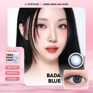 Kính áp tròng EYEIYAGI lens xanh dương Bada Blue giãn tròng 14.2mm | Lens cận 3 tháng độ cận 0-8 