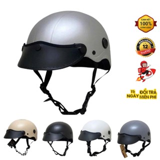 Nón Bảo Hiểm Nửa Đầu Sơn Nhám Nhãn Hiệu S, Mũ Bảo Hiểm 1/2 Trơn C4M Helmets Có Lỗ Thông Gió Mỏ Mềm Tháo Rời