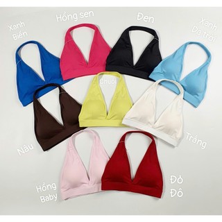  ÁO BRA CỔ YẾM CY8 - THUN POLLY - MÚT RỜI - THÍCH HỢP ĐI TẬP GYM  YOGA  AEROBIC ,.. - MIDORI SPORT 
