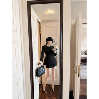  Set Bộ Đồ Áo Vest Phối Ren Cổ Mix Chân Váy A Dáng Ngắn Set Áo Vest Mix Hoa Trà Phối Cvay A Chouchou 