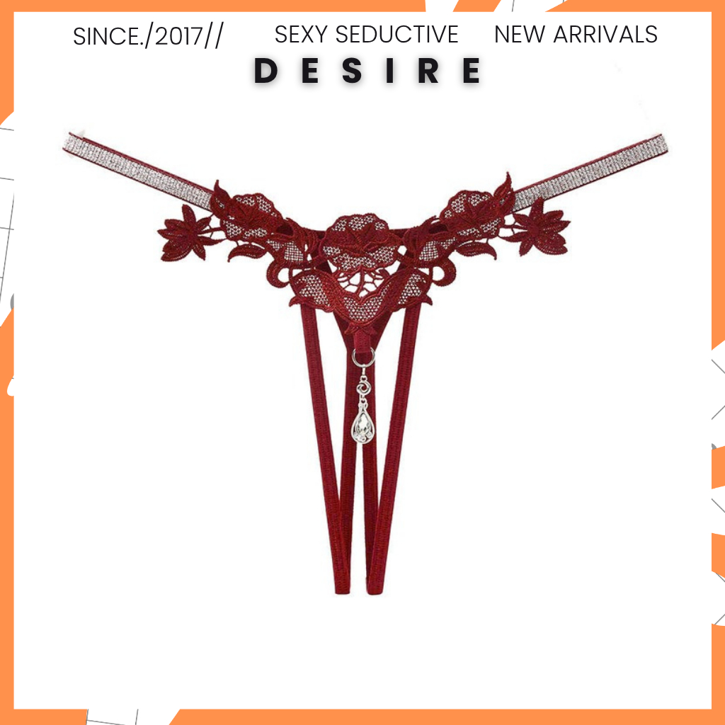 Quần lót nữ lọt khe đính ngọc sexy gợi cảm DESIRE STORE QL-032