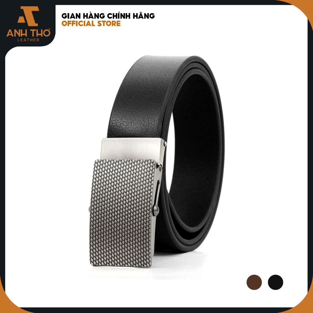 Thắt lưng khóa lăn SML01, da bò nguyên tấm bền bỉ, khoá lăn (khoá kéo) hợp kim không rỉ, Anh Tho Leather