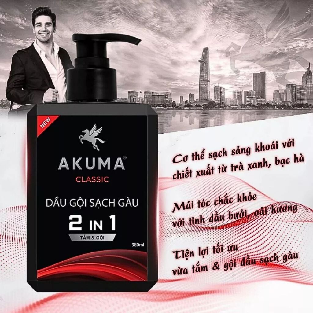 Xịt Bồng Bềnh AKUMA FLUFFY HAIR 120ml Làm phồng tóc Gói Dầu Gội Nam AKUMA CLASSIC