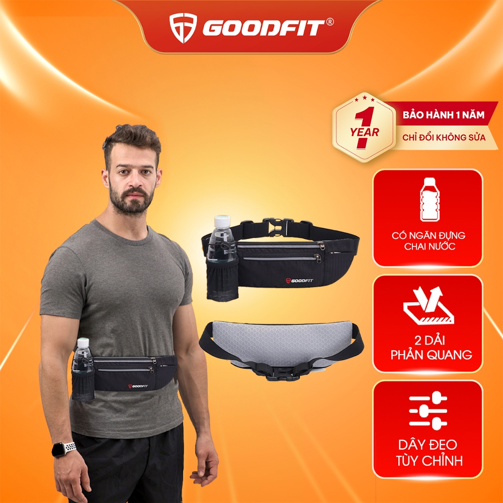 Đai chạy bộ, túi đeo hông chạy bộ đựng điện thoại chống nước GoodFit GF108RB