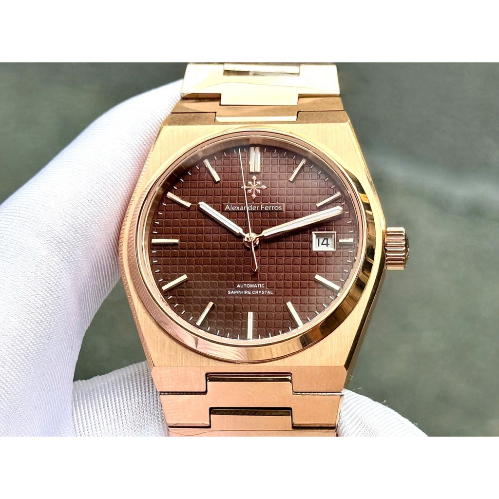 [Chính Hãng 100%] Đồng Hồ Nam Alexander Ferros 5052R/08 (5052) Máy Cơ (Automatic) Kính Sapphiare Siz