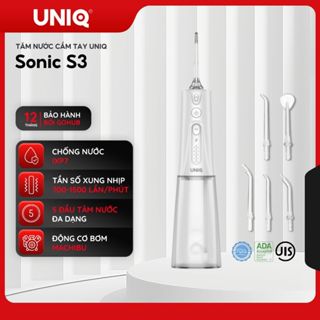  Máy tăm nước UNIQ Sonic S3 vệ sinh răng miệng tam nuoc mini nhỏ gọn cầm tay tăm nước du lịch chống thấm nước 