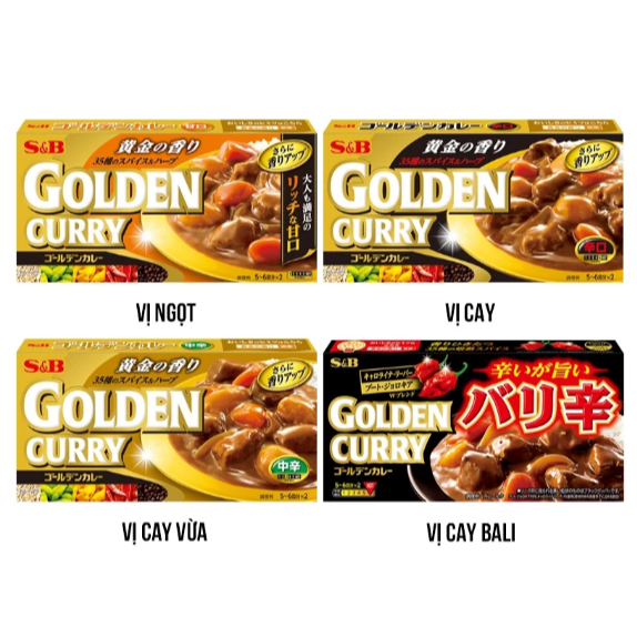 Viên cà ri cô đặc S&B Golden Curry 198g