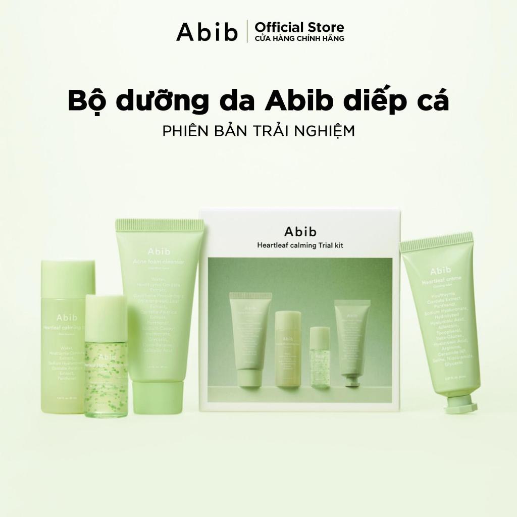 Bộ dưỡng da Abib diếp cá 4 món mini phiên bản trải nghiệm Heartleaf Calming Trial Kit