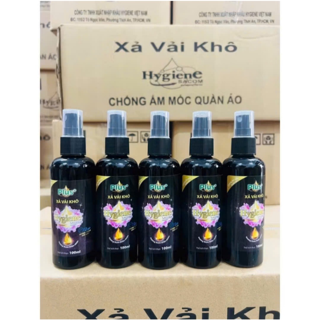 Combo 3 chai nước xả vải khô, xịt thơm quần áo Hygiene
