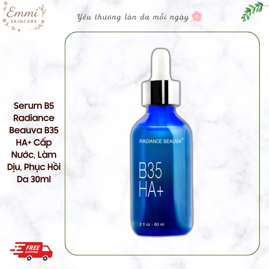 Serum B5 Radiance Beauva B35 HA+ Cấp Nước, Làm Dịu, Phục Hồi Cho Mọi Loại Da 30ml