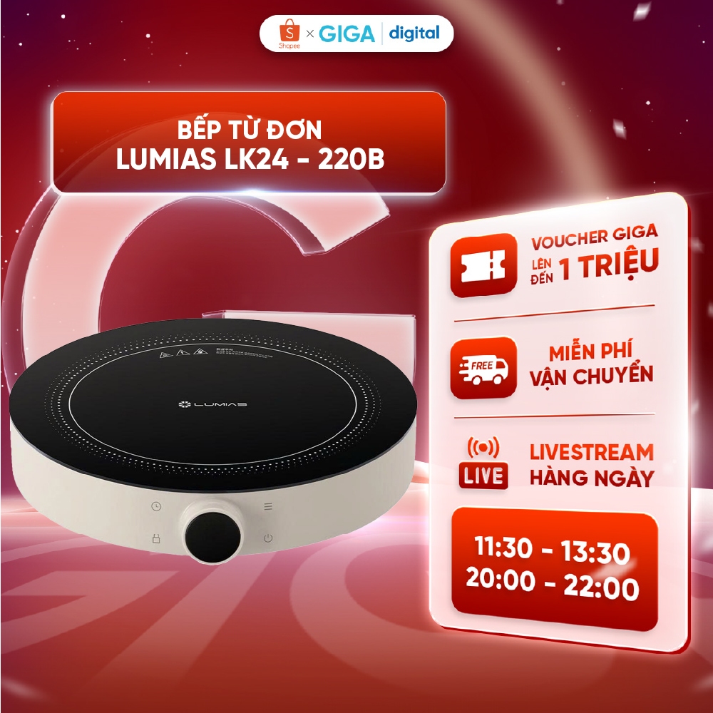 Bếp từ đơn Xiaomi Youth Lite/ Lumias LK24-220B - 9 mức nhiệt - Tính năng khoá an toàn trẻ em - Điều khiển cơ và cảm ứng