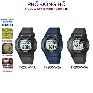  Đồng hồ nam dây nhựa Casio chính hãng huyền thoại Series F-200W 