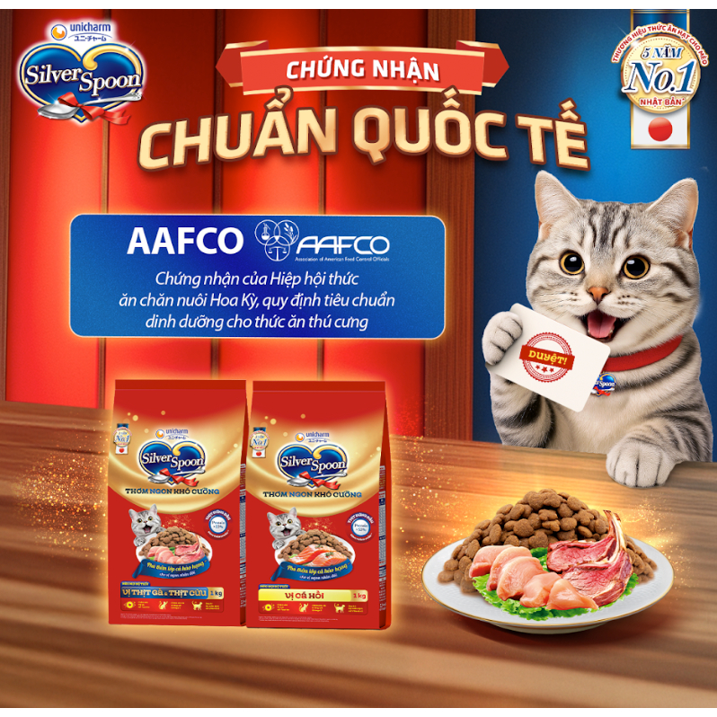 [CHÍNH HÃNG] Hạt khô mèo nhà Sliver Spoon 1KG