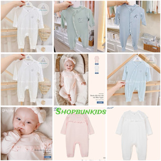 [ Bubaby ] Body dài tay Bu Baby vải sợi tre Glory Bambus Quần áo Bu Baby chính hãng bé sơ sinh 0-12M Bodysuit dài tay