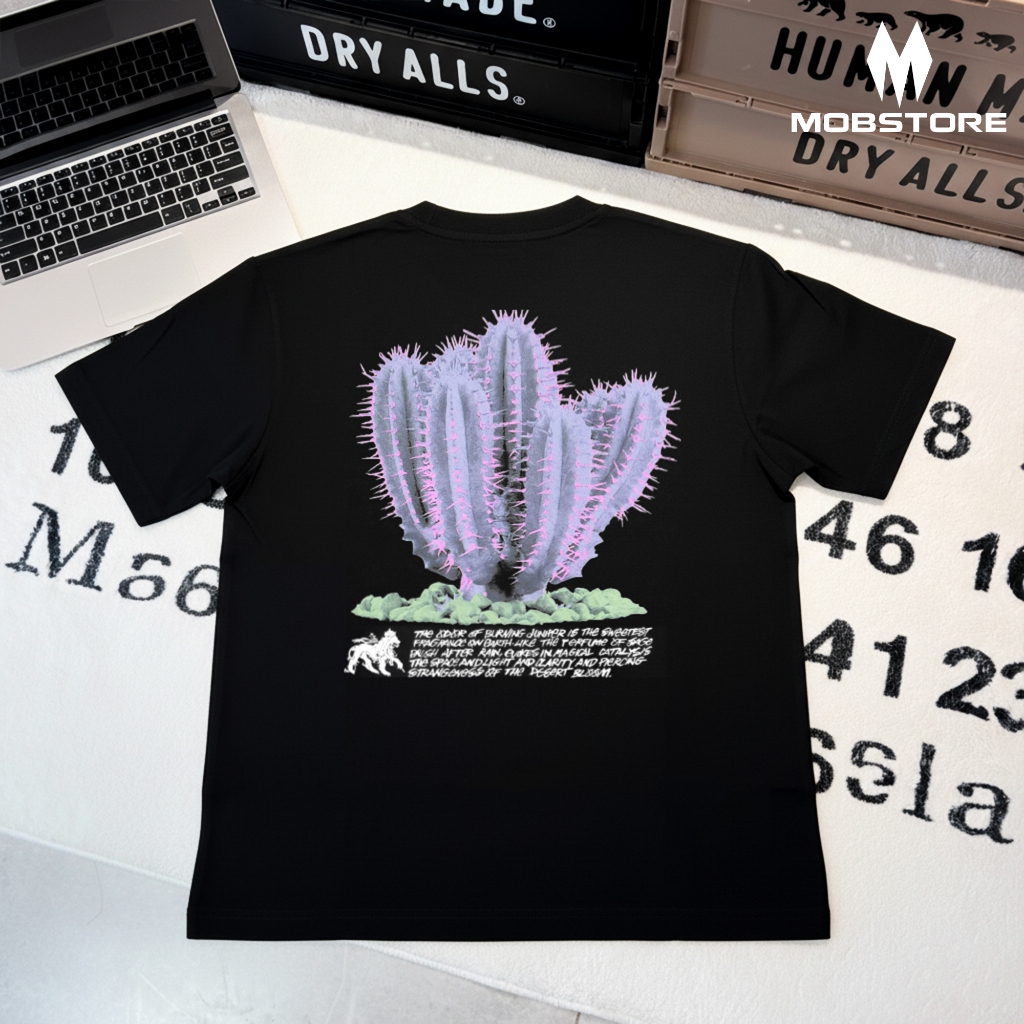 Áo Thun Stussy Desert Bloom Form Rộng Unisex Cotton Cao Cấp Dày Dặn  - MOB STORE