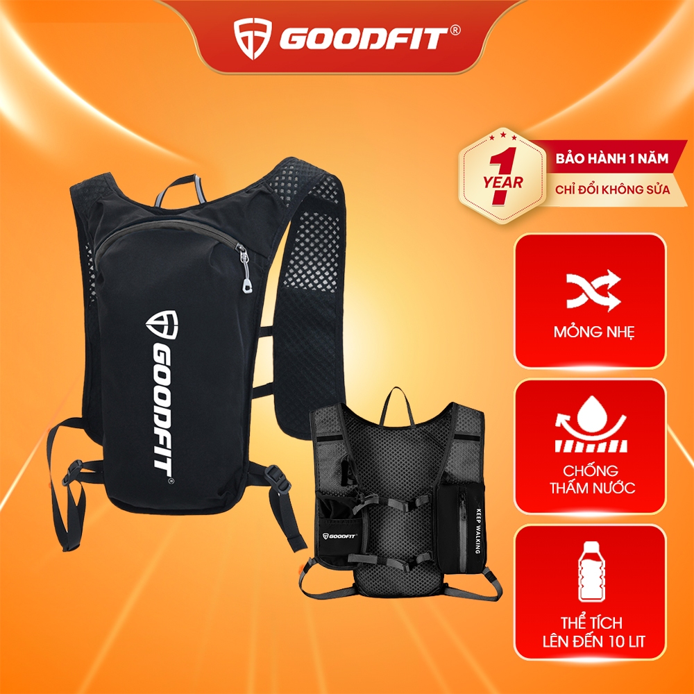 Balo thể thao, vest nước chạy bộ marathon, đạp xe trekking Goodfit GF302RV, thể tích đựng đồ tới 10L
