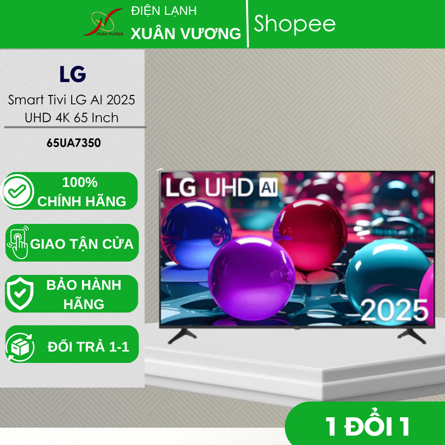 Smart Tivi LG AI 2025 UHD 4K 65 Inch 65UA7350