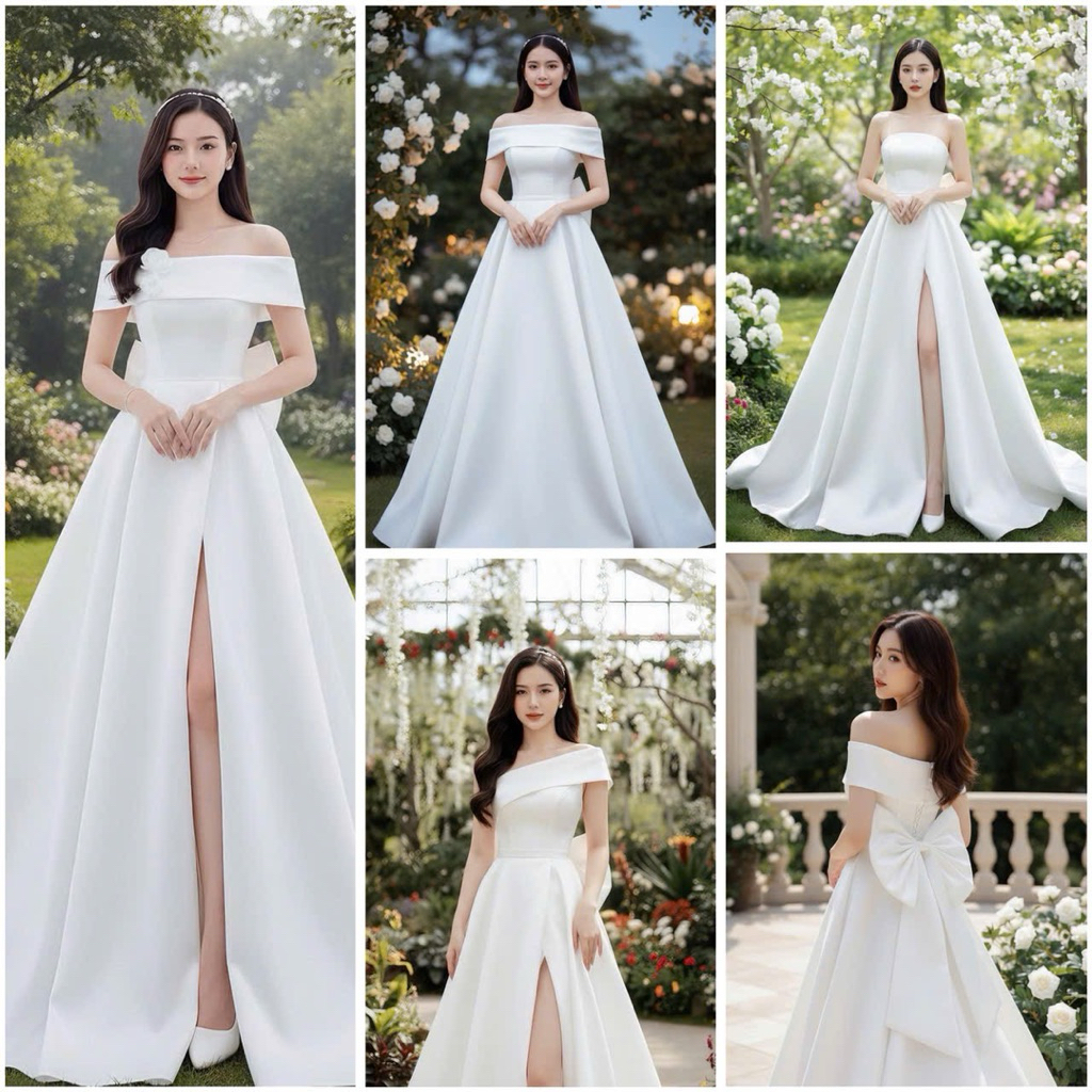 Đầm maxi dự tiệc mặc cưới được 5 kiểu TRIPBLE T DRESS - size S/M/L - MS158Y