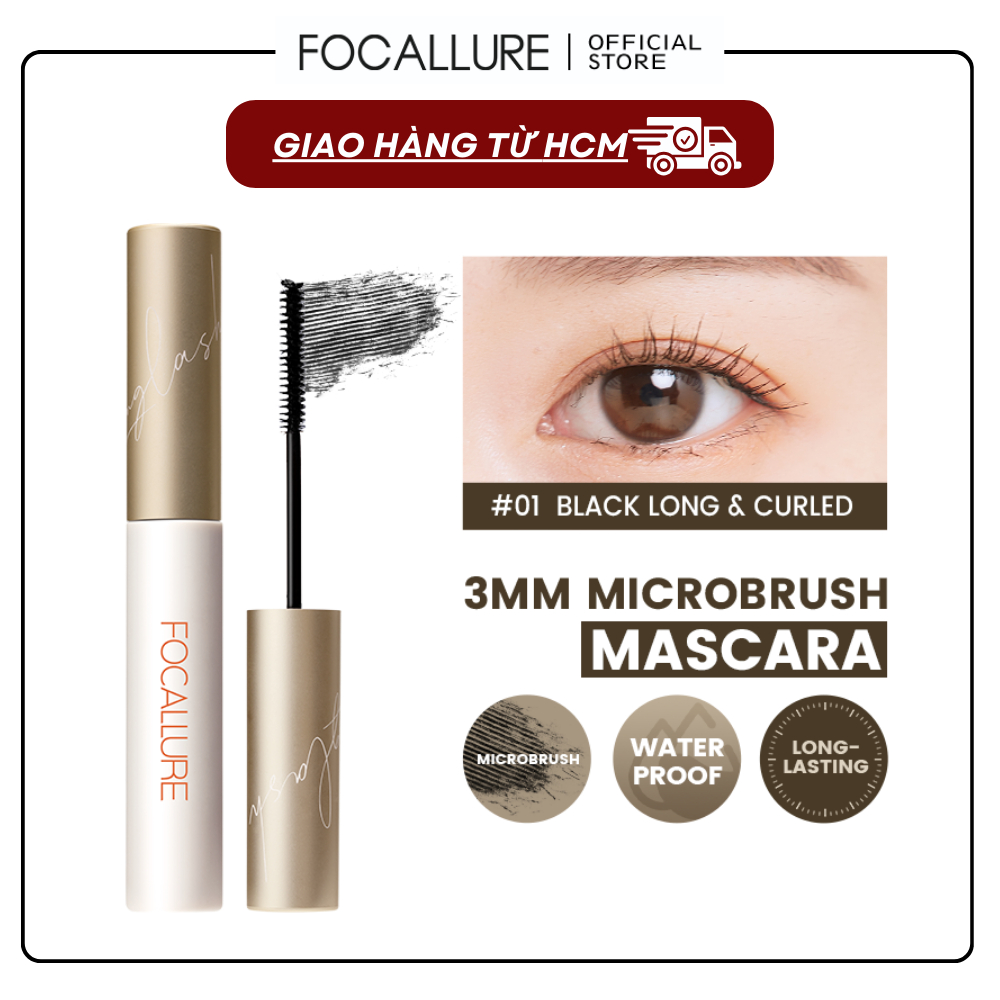  FOCALLURE Chuốt mi Mascara đầu nhỏ 3mm chống thấm nước 6g 