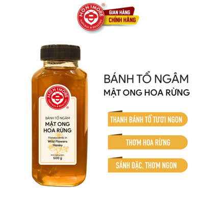 Bánh tổ ngâm mật ong Honimore Natural & Healthy 500g - 2 Vị | Hoa rừng | Vải