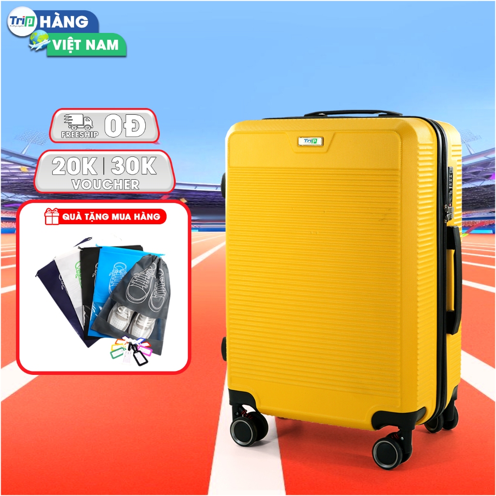 [ TẶNG TÚI ĐỰNG GIÀY + THẺ TAG ] Vali du lịch cao cấp TRIP P808 Size 22inch ký gửi 20kg hành lý - Bả
