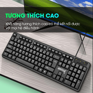 Bàn Phím Vi Tính Có Dây Logitech K122 (Hàng OEM) và Deiog DY-801D/ Dell Sk 8115/ Limeide K15/ HP K1600/ JERTECH K328. NL