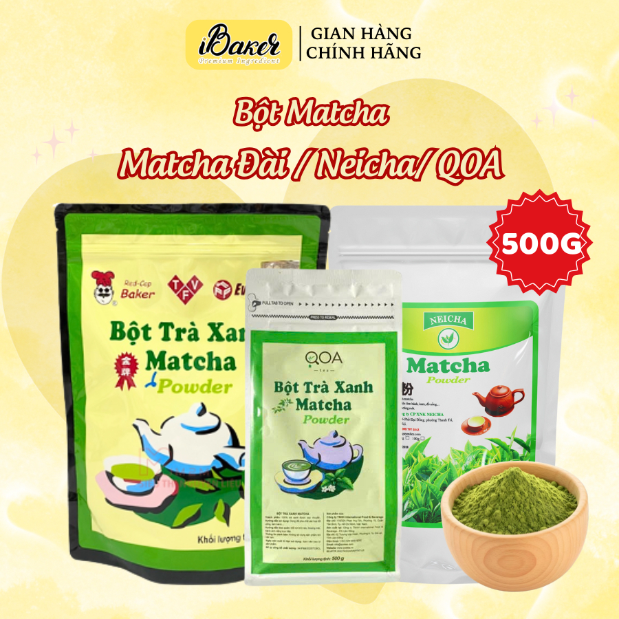 [500g] Bột Matcha (bột trà xanh) Đài Loan Everstyle/ Matcha Neicha