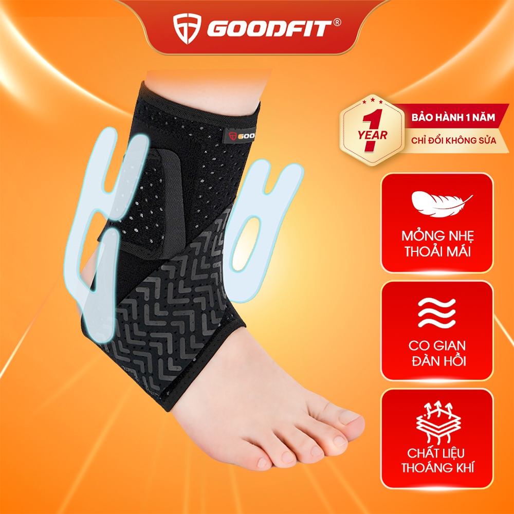 Băng quấn cổ chân GoodFit GF618A cao cấp, đai hỗ trợ mắt cá chân tập gym, thể thao, đạp xe, chạy bộ