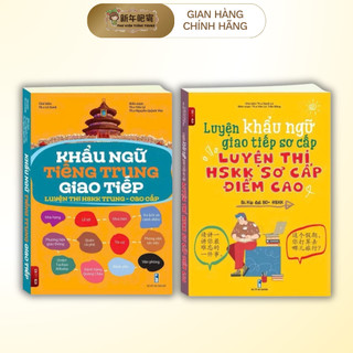 Combo sách Khẩu ngữ tiếng trung giao tiếp trung-cao cấp+Luyện khẩu ngữ giao tiếp sơ cấp(có file nghe)